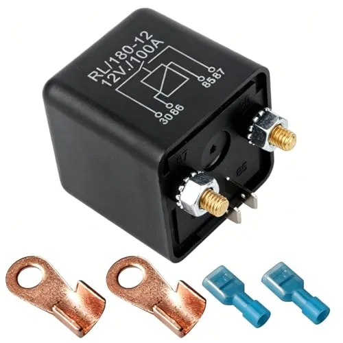 Gebildet 1Stück RL/180-12 Batterie Trennrelais Relais, 4-Polig 12VDC/100A Spitzenlast Für Pkw LKW Kfz Auto Boot Camping Wohn, mit 2Pin Footprint + 2 Anschluss
