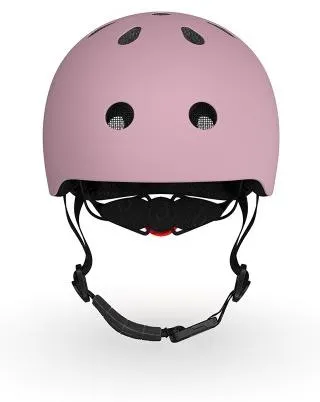 Scoot and Ride Kinderhelm Wildberry - Fahrradhelm für Kinder ab 9 Monaten mit 11 Belüftungsöffnungen und sicherem magnetischem Verschluss. Ausgestattet mit einem LED Rücklicht für zusätzliche Sichtbarkeit.
