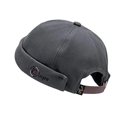 CLAPE Docker Cap Herren Damen Docker Mütze Seemannsmütze Kappe Ohne Schirm Beanie Kopfbedeckung Verstellbarer