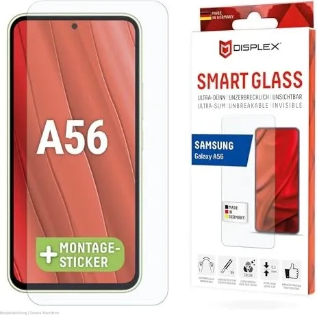 DISPLEX Premium Panzerglas für Samsung Galaxy A56 (Full Cover, 10H) - Robustes Full Cover Panzerglas mit 10H Härte für optimalen Schutz des Displays. Perfekte Passform und einfache Installation für maximale Sicherheit.