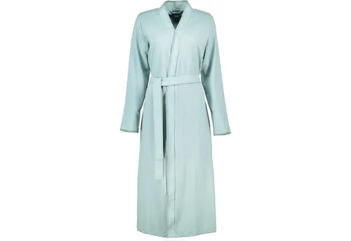 Cawö Damenbademantel Pique - Bademantel aus 100% Baumwolle mit Kimono-Kragen und Gürtel, ideal für entspannte Stunden zu Hause. Größe S (40-42), pflegeleicht und angenehm zu tragen.