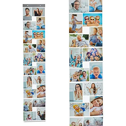 Fotohalter Fotowand Kunststoff Fototaschen (20 Fotos Quer- u. Hochformat 10 x 15 cm)