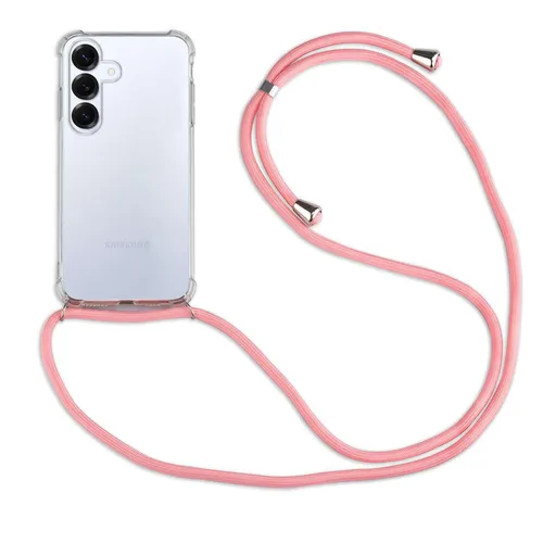 Handykette für Samsung Galaxy S25+ Handyhülle mit Band Hülle in Rosa