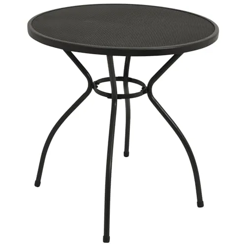 DEGAMO Bistrotisch Classic 70cm rund - Bistrotisch aus Streckmetall in anthrazit grau, ideal für Balkone und kleine Flächen, bietet Platz für bis zu vier Stühle.