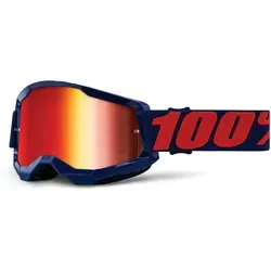 100% Strata 2 Chrome Motocross Brille, rot-blau für Männer