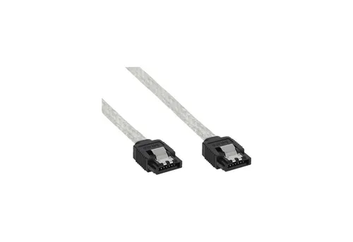 Inline InLine® SATA 6Gb/s Kabel rund, mit Lasche, 0,3m Computer-Kabel