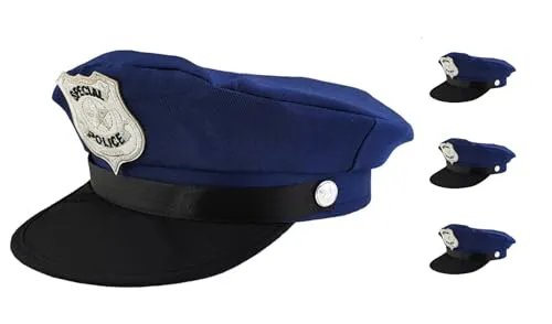 Das Kostümland Kinder Police Mütze zum Polizei Kostüm 465413 | Blau (3)
