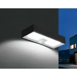 CENTURY LED-Solar-Wandleuchte für den Außenbereich DOMINO, schwarz, 6 W, 4000 K, IP65