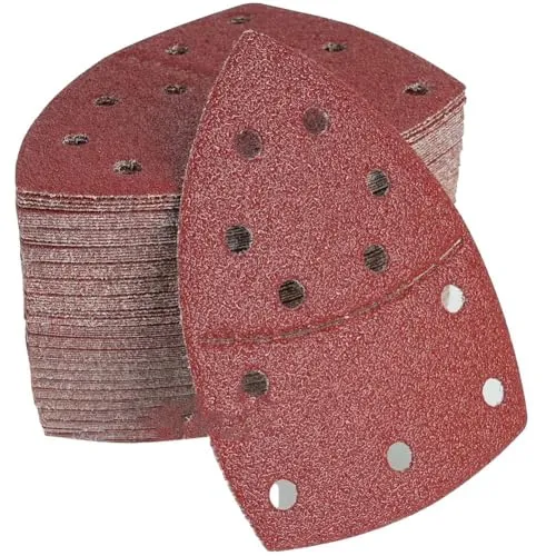 Yzzthumss 100 Stück Schleifpapier Dreiecksschleifer Set 105 X 152 Mm, 11-Loch 40-400 Körnung Papier Detail Schleifwerkzeug