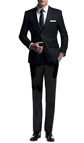 FvF Couture Collection Slim Fit Anzug in Schwarz in schwarz von FvF Couture Collection