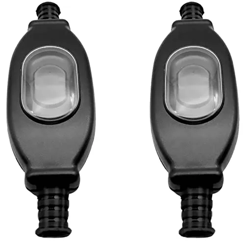 Kytpyi Kabel Schalter Wasserdicht, 2 Stück 250V Lampen Schalter Schwarz, Ip65 Staub und Wasserdichte Zertifizierung Zwischenschalter 2-polig Im Freien für Lampen Elektrogeräte Transformatoren