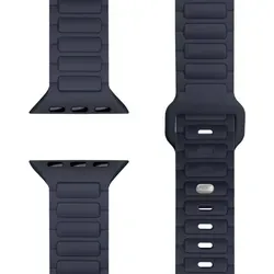 Pulse 3D Textur Armband für Apple Watch Ultra/SE/10/9/8/7/6/5/4/3/2/1, Silikon Sportarmband, 42/44/45/46/49mm - Marineblau - Blau