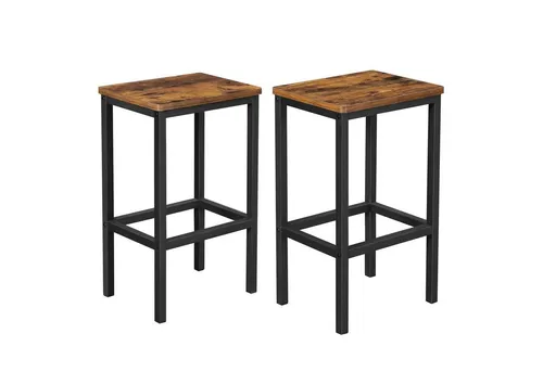 VASAGLE Barhocker 2er Set, Vintagebraun-Schwarz in braun von VASAGLE