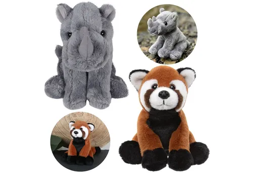 Sarcia.eu Kuscheltier Charlie Bears Cuddle Cubs - Nashorn & Panda, 13 cm - Entdecken Sie die zwei charmanten Kuscheltiere aus der Cuddle Cubs Serie von Charlie Bears! Mit liebevollen Details und weichem Plüsch sind Nashorn und Panda perfekte Begleiter für große und kleine Kuschelfreunde. Ideal zum Spielen und Sammeln.