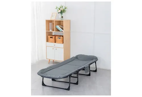 HTI-Living Klappbett Egon 65 x 190 cm - Klappbett für Gäste oder Camping, verstellbares Kopfteil und leicht transportierbar mit nur 5 kg. Ideal für zusätzlichen Schlafplatz!