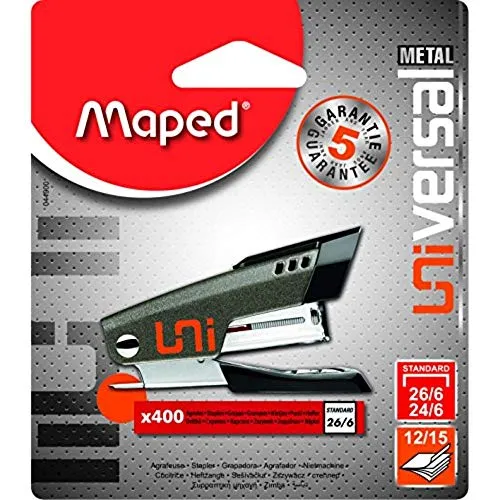Maped Universal Half Strip Heftgerät mit 400 Heftklammern MINI