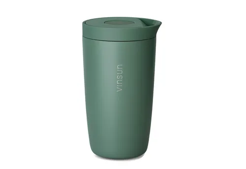 Vinsun Thermobecher Isolierbecher 350ml - Auslaufsicherer Edelstahlbecher für Kaffee und Tee - Coffee to go Becher aus hochwertigem Edelstahl, doppelwandig isoliert und mit Quick Press Funktion für einhändige Bedienung – ideal für unterwegs!