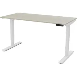 ASSMANN Elektrisch höhenverstellbarer Schreibtisch Y-Line – Eiche Polar Weiß, 120x70cm mit Memoryfunktion - Erlebe flexibles Arbeiten mit dem Y-Line Schreibtisch. Ergonomische Höhenverstellung von 620 bis 1270 mm, leise 2-fach Motorik und integrierter Kollisionsschutz für sicheren Komfort im Homeoffice.