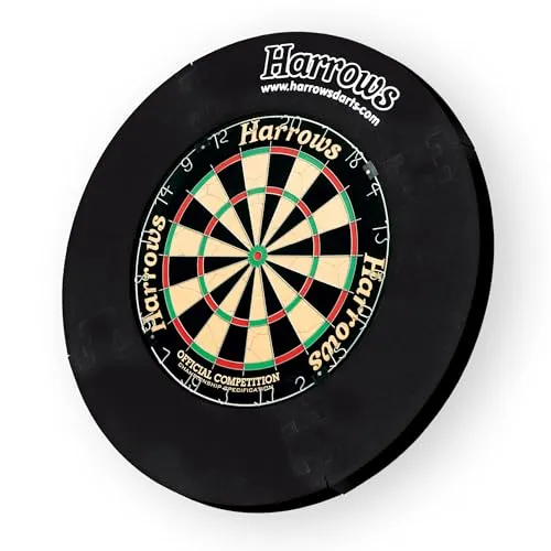 Harrows Dartscheiben-Surround I Dartscheiben-Einfassung 4 Stück I Einfache Montage Dart-Einfassung I Wandschutz Extra 720 mm Schutz I Doppelseitig für Lange Lebensdauer I Darts-Zubehör