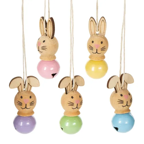 Osterdeko Holzanhänger Hasen für Frühlingstisch und kreative Dekoration, 12