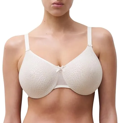 Chantelle Magnifique Minimizer BH 75 F Elfenbein - Funktionsunterwäsche mit gemoldeten Cups, perfekt für große Größen, bietet optimalen Halt und Komfort durch verstellbare Träger und einen sicheren Haken-Ösen-Verschluss.