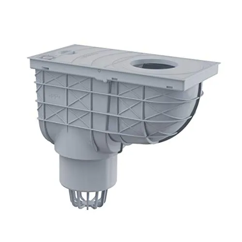 Regenrohrablauf Regensinkkasten Senkrecht Grau Dachrinnenablauf Regenwasser Einlaufdurchmesser Ø80-125mm Ablaufdurchmesser DN110 mm