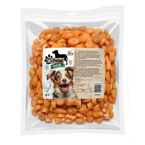 Herr. Brezel Mini-Trainingssnack für Hunde, Hühnchen-Sushi, 500 g