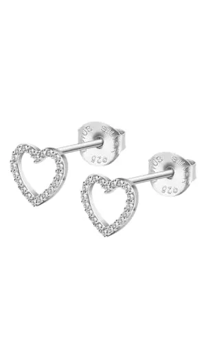 LOTUS SILVER LP3670-4/1 Moments Silber Herz Zirkonia Damen Ohrringe, Silber, Zirkonia
