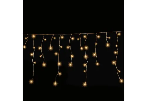 LED-Eisregen-Lichterkette mit Flashing-Effekt - Lichterkette für Innen- und Außenbereich, mit Timer-Funktion und geringerem Stromverbrauch dank moderner LED-Technik. Länge: 4,2 m, 168 LEDs in warmweiß.