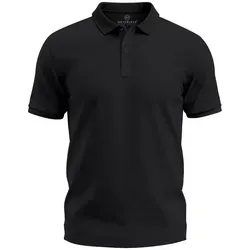 Neverless Poloshirt Herren Polo-Shirt Basicshirt mit Polokragen und Knopfleiste Baumwolle mit Print schwarz XXL