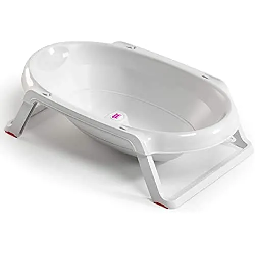 OK Baby N38956840X Onda Slim - Faltbare Baby-Badewanne, weiß