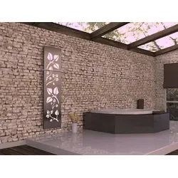 Szagato Badheizkörper Design Leaves 180x47cm Edelstahl matt
