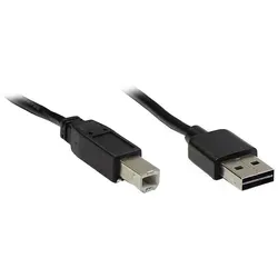 Alcasa USB 2.0 A/B, 3m USB Kabel USB A USB B Schwarz