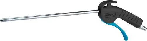 Hazet Druckluftpistole 9040P-2 - Druckluftpistole mit 300 mm langer Düse, ideal für schwer zugängliche Stellen in Werkstätten und Haushalten. Maximale Druckleistung von 16 bar für effizientes Entfernen von Spänen und Fremdkörpern.