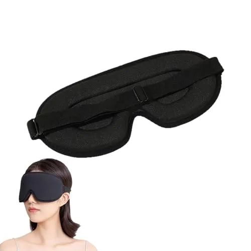 xolear Schlafmaske für Seitenschläfer, 3D Augenhöhlen Augenmaske und Verstellbares Gummiband, Sleeping Mask Lichtundurchlässig und atmungsaktiv, für Mann und Frau zum Schlafen, Nickerchen, Reisen