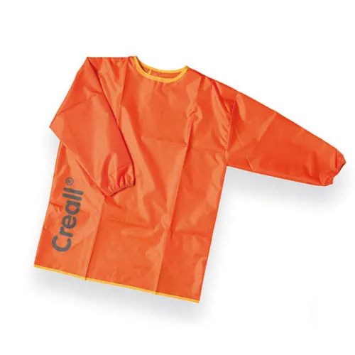 Kinder Malkittel Matschkittel Küchenkittel mit Arm, orange, klein, Größe: 98-116
