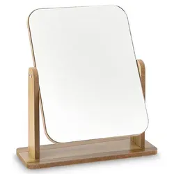 SinLaw Kosmetikspiegel Holzspiegel, 360 Grad tragbarer verstellbarer Tischspiegel (1-St), Kosmetikspiegel, Rasierspiegel