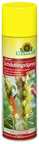 Neudorff Spruzit SchädlingsSpray– Bekämpft Schädlinge wie Buchsbaumzünsler, Blattläuse, Thripse an Zierpflanzen, Gemüse, Obst und Kräutern, 400 ml