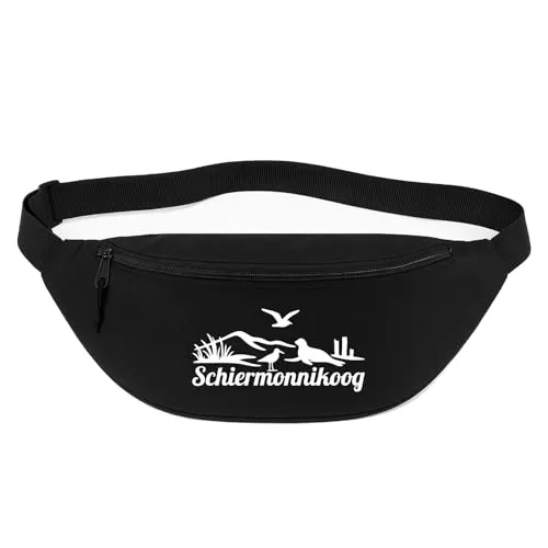 Huuraa Bauchtasche Schiermonnikoog Niederlande Geschenk 2,5 Liter Black Crossbody Bag Schiermonnikoog Geschenkidee