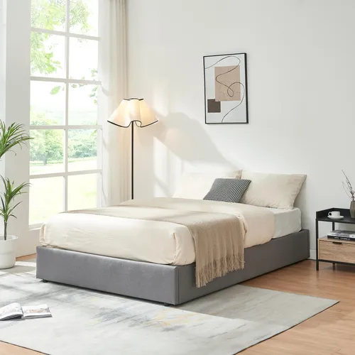 [en.casa] Polsterbett NOLA 140x200 cm mit Bettkasten - Modernes Polsterbett mit praktischem Stauraum und bis zu 500 kg Tragkraft – ideal für stilvolle Schlafzimmer.