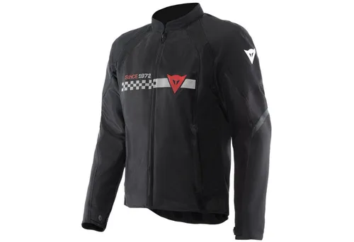 Dainese Herosphere Textiljacke Schwarz/Weiß/Rot - Größe 56 - Belüftete Motorradjacke für sommerliche Touren mit optimaler Luftzirkulation. Ausgestattet mit Pro-Armor-Protektoren, verstellbaren Handgelenken und einer wasserdichten Innentasche für sicheren Stauraum.