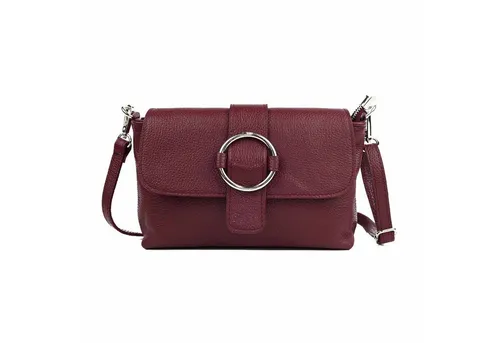 ITALYSHOP24 Schultertasche MADE IN ITALY Damen Leder Tasche Umhängetasche Cross Over Body Clutch, Messenger Bag Brusttasche Hüfttasche Freizeit Abendtasche Smartphone