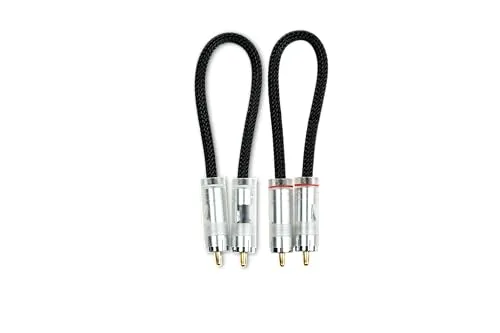 Pro-Ject Connect it Line S RCA - Hochwertiges Cinch Audiokabel - Hochwertiges Cinch Audiokabel (0,205m) mit OFC-Kupferleiter und vergoldeten Steckern für optimale Signalübertragung in der Audio- & Videotechnik.