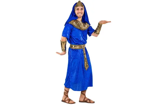 dressforfun Herrenkostüm Pharao Echnaton - Hochwertiges Samtgewand mit Zubehör - Kostüm für Erwachsene, bestehend aus einem bequemen Samtgewand, Gürtel und Pharaonen-Kopfbedeckung. Ideal für Fasching und Mottopartys, um als Echnaton zu glänzen.