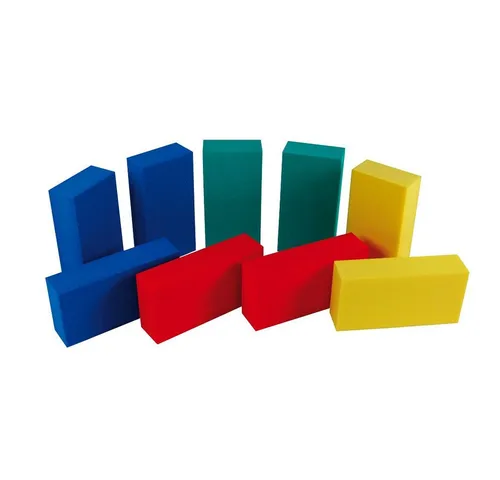 Sport-Thieme Schaumstoffbausteine-Set Quader - Spielbausteine aus robustem Polyethylen-Schaum, ideal für kreatives Spielen und Fantasie. Set mit 10 unzerbrechlichen Bausteinen in verschiedenen Formen und Farben.
