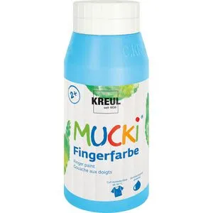 Kreul Fingerfarbe Mucki 23213, hellblau, 750 ml, auswaschbar