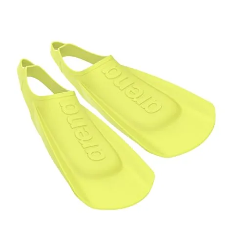 Arena Schwimmflossen für Erwachsene, Unisex, für Erwachsene, bequem, leicht, für Damen und Herren, Silikon, Kurze Klinge, offene Ferse, Limette, Größe 46-46