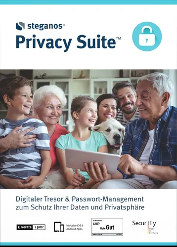 Steganos Privacy Suite (2025) / 5 Geräte / 1 Jahr / PKC