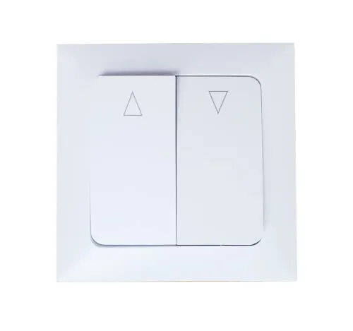 Unterputz Rollladenschalter für Rollläden und Jalousien mit Auf/Ab-Taste, Unterputz, 230 V/AC, weiß, RAL 9003 80x80 mm (1 ST)