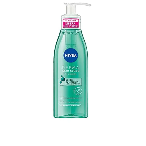 NIVEA Derma Skin Clear Gesichtsreinigungsgel mit Salicylsäure - Reinigungsschaum & Gele für das Gesicht: Tiefenreinigung mit Salicylsäure und Niacinamid, reduziert Poren und Mitesser für klare Haut.
